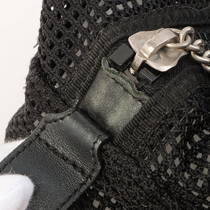 Chanel Around 2007 Made Sport Line Mesh Cc Mark Boston Bag Black