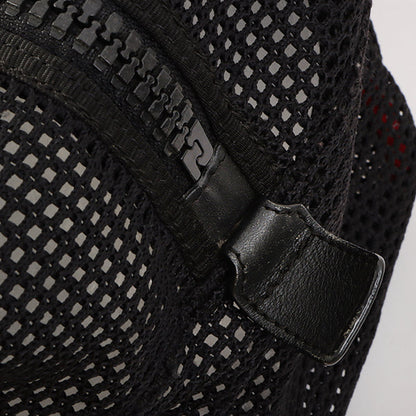 Chanel Around 2007 Made Sport Line Mesh Cc Mark Boston Bag Black