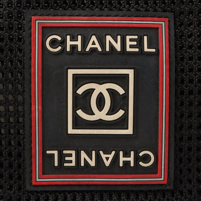 Chanel Around 2007 Made Sport Line Mesh Cc Mark Boston Bag Black