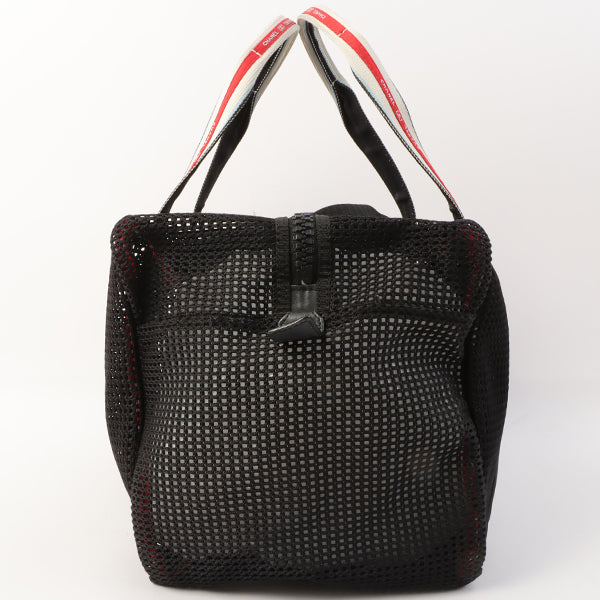 Chanel Around 2007 Made Sport Line Mesh Cc Mark Boston Bag Black