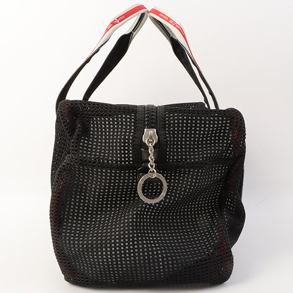 Chanel Around 2007 Made Sport Line Mesh Cc Mark Boston Bag Black
