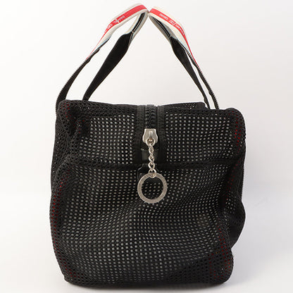 Chanel Around 2007 Made Sport Line Mesh Cc Mark Boston Bag Black