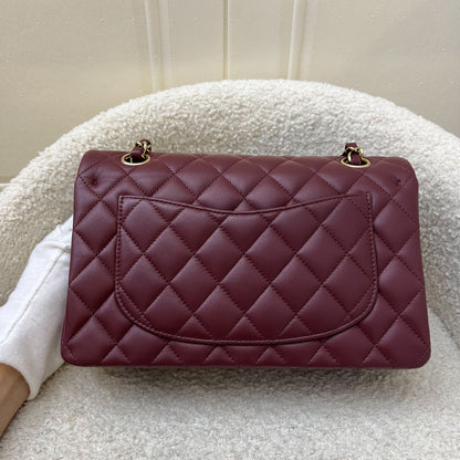 Chanel Small Classic Flap CF in Burgundy Lambskin and LGHW