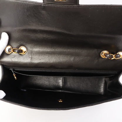 Chanel Around 1997 Made Classic Flap Chain Bag Jumbo Black