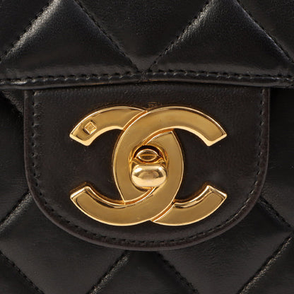 Chanel Around 1997 Made Classic Flap Chain Bag Jumbo Black