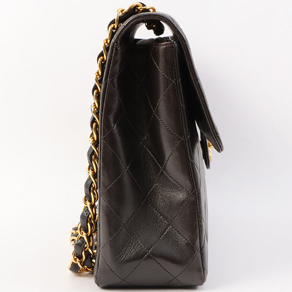 Chanel Around 1997 Made Classic Flap Chain Bag Jumbo Black
