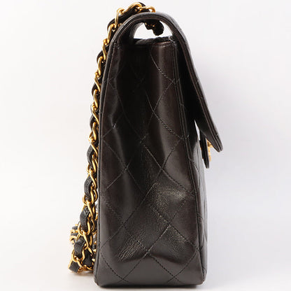 Chanel Around 1997 Made Classic Flap Chain Bag Jumbo Black