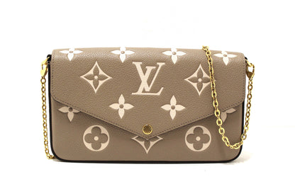 Louis Vuitton Cream/Dove Monogram Empreinte Felicie Pochette Bag