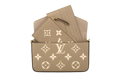 Louis Vuitton Cream/Dove Monogram Empreinte Felicie Pochette Bag