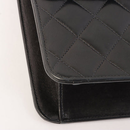 Chanel Around 2001 Made Straight Flap Turn-Lock Chain Bag Black