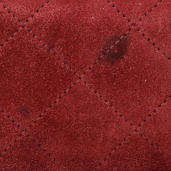 Chanel Around 1995 Made Suede Classic Flap Chain Bag 23Cm Red