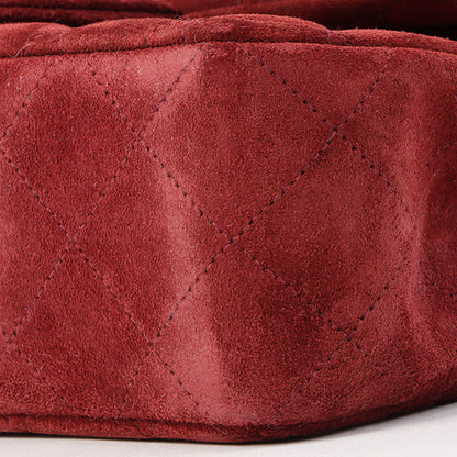 Chanel Around 1995 Made Suede Classic Flap Chain Bag 23Cm Red