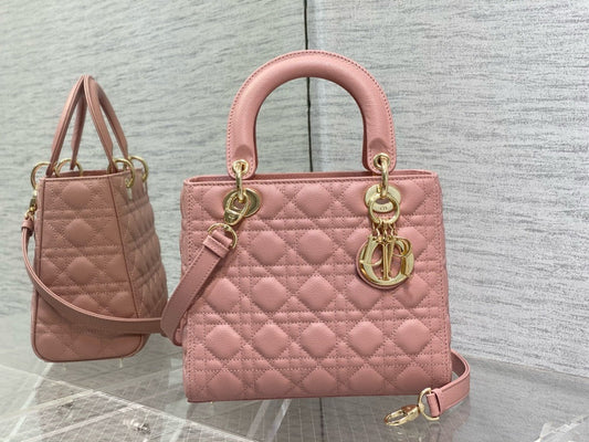 DR333 Medium Lady Dior Bag / HIGHEST QUALITY VERSION / 9.5 x 8 x 4.5 inches