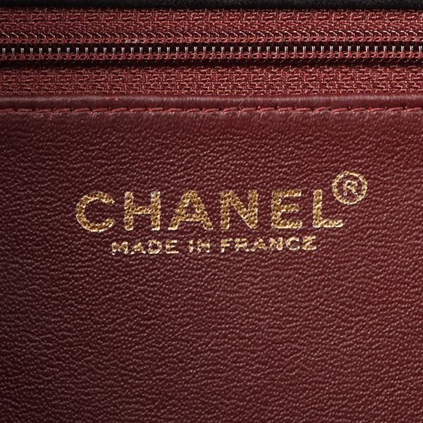 Chanel Around 2001 Made Straight Flap Turn-Lock Chain Bag Black