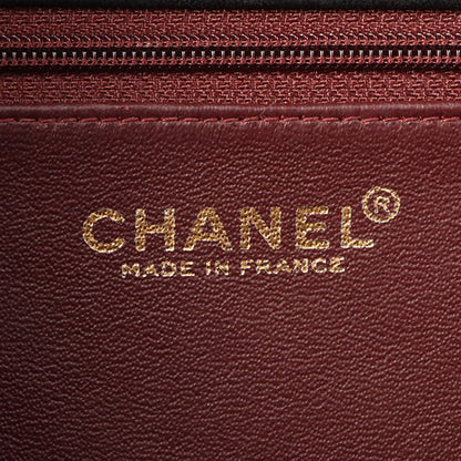Chanel Around 2001 Made Straight Flap Turn-Lock Chain Bag Black