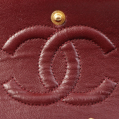 Chanel Around 1995 Made Suede Classic Flap Chain Bag 23Cm Red