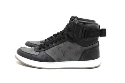 Louis Vuitton Men's Monogram Eclipse Rivoli High Top Sneakers 9.5