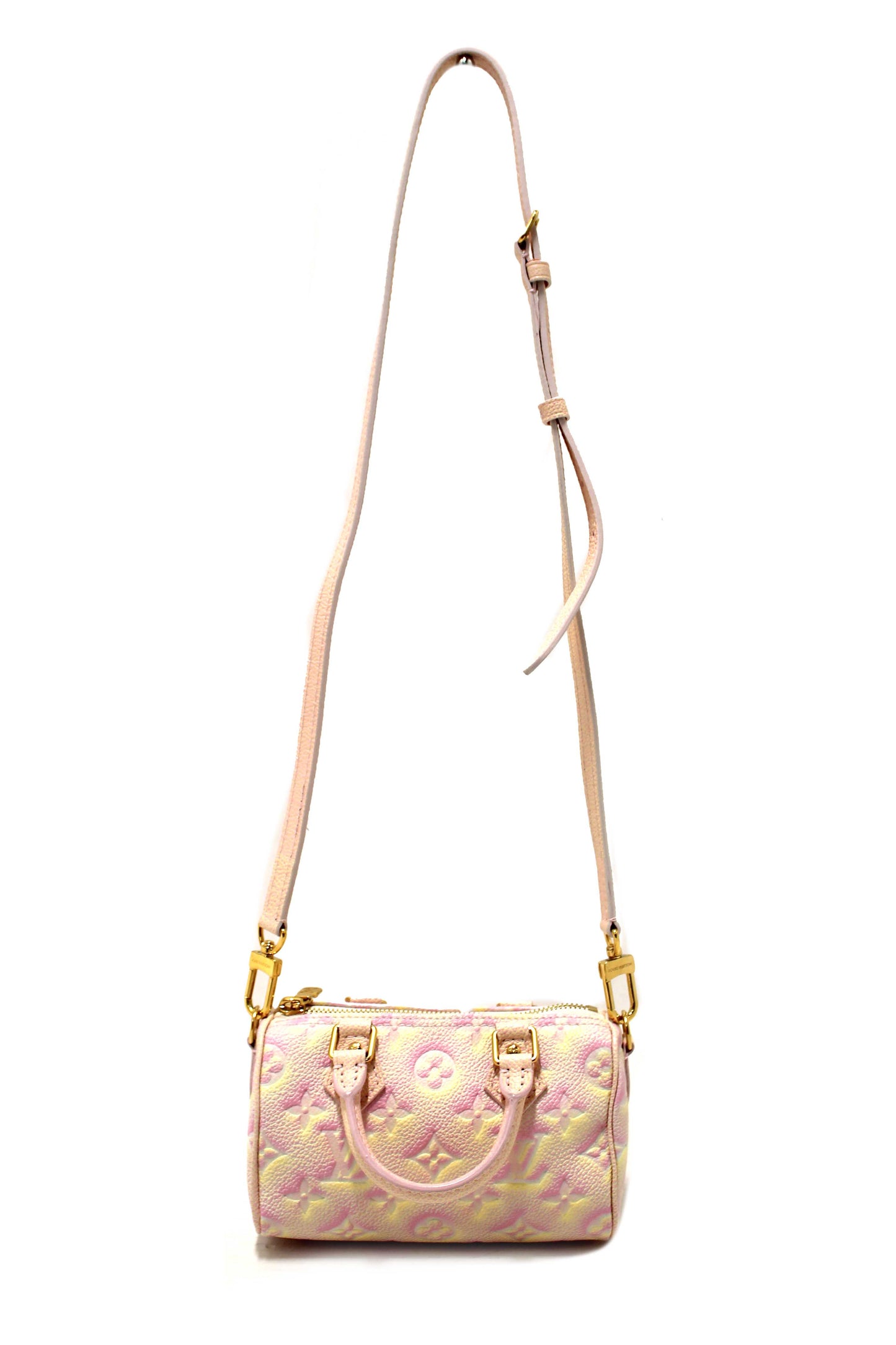 Louis Vuitton Pink Summer Stardust Monogram Empreinte Leather Nano Speedy Bag
