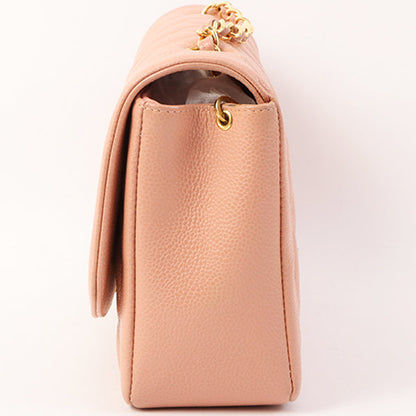 Chanel Around 1995 Made Caviar Skin Diana Flap Chain Bag 25Cm Baby Pink