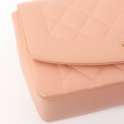 Chanel Around 1995 Made Caviar Skin Diana Flap Chain Bag 25Cm Baby Pink