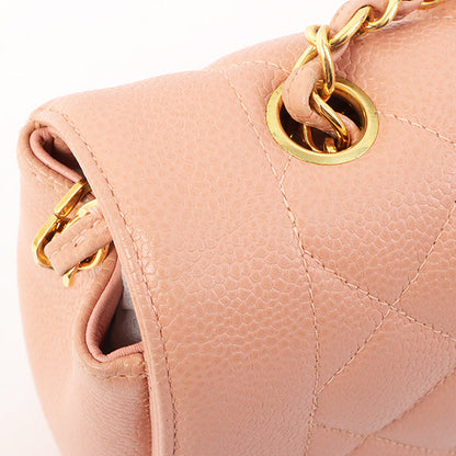 Chanel Around 1995 Made Caviar Skin Diana Flap Chain Bag 25Cm Baby Pink