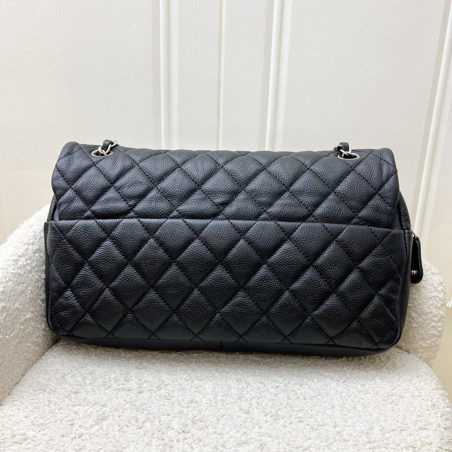 Chanel Easy Caviar Jumbo Flap in Black Caviar and SHW