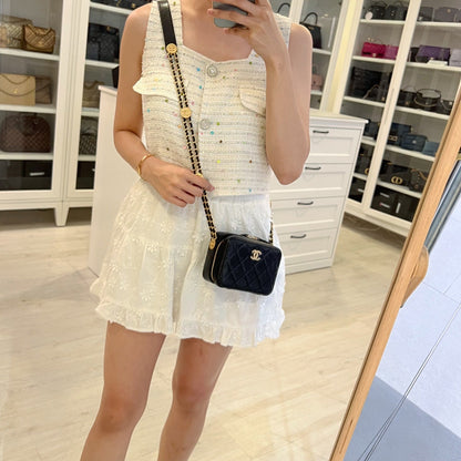 Chanel Twist Your Buttons Mini Camera Bag in Black Caviar and AGHW (Model: AP2858)