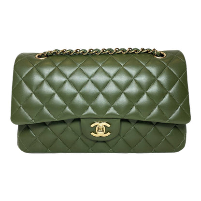 Chanel Olive Medium Double Flap Bag
