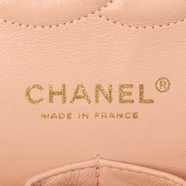 Chanel Around 2006 Made Tweed Classic Flap Chain Bag 25Cm Salmon Pink/Multi