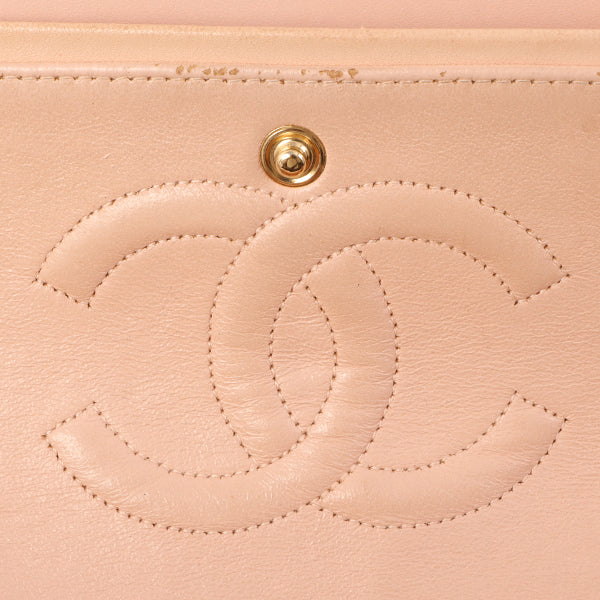 Chanel Around 2006 Made Tweed Classic Flap Chain Bag 25Cm Salmon Pink/Multi