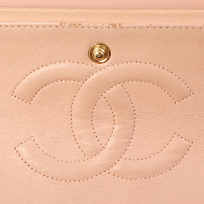 Chanel Around 2006 Made Tweed Classic Flap Chain Bag 25Cm Salmon Pink/Multi