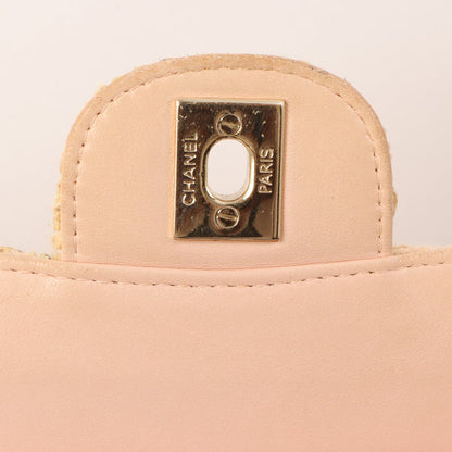 Chanel Around 2006 Made Tweed Classic Flap Chain Bag 25Cm Salmon Pink/Multi