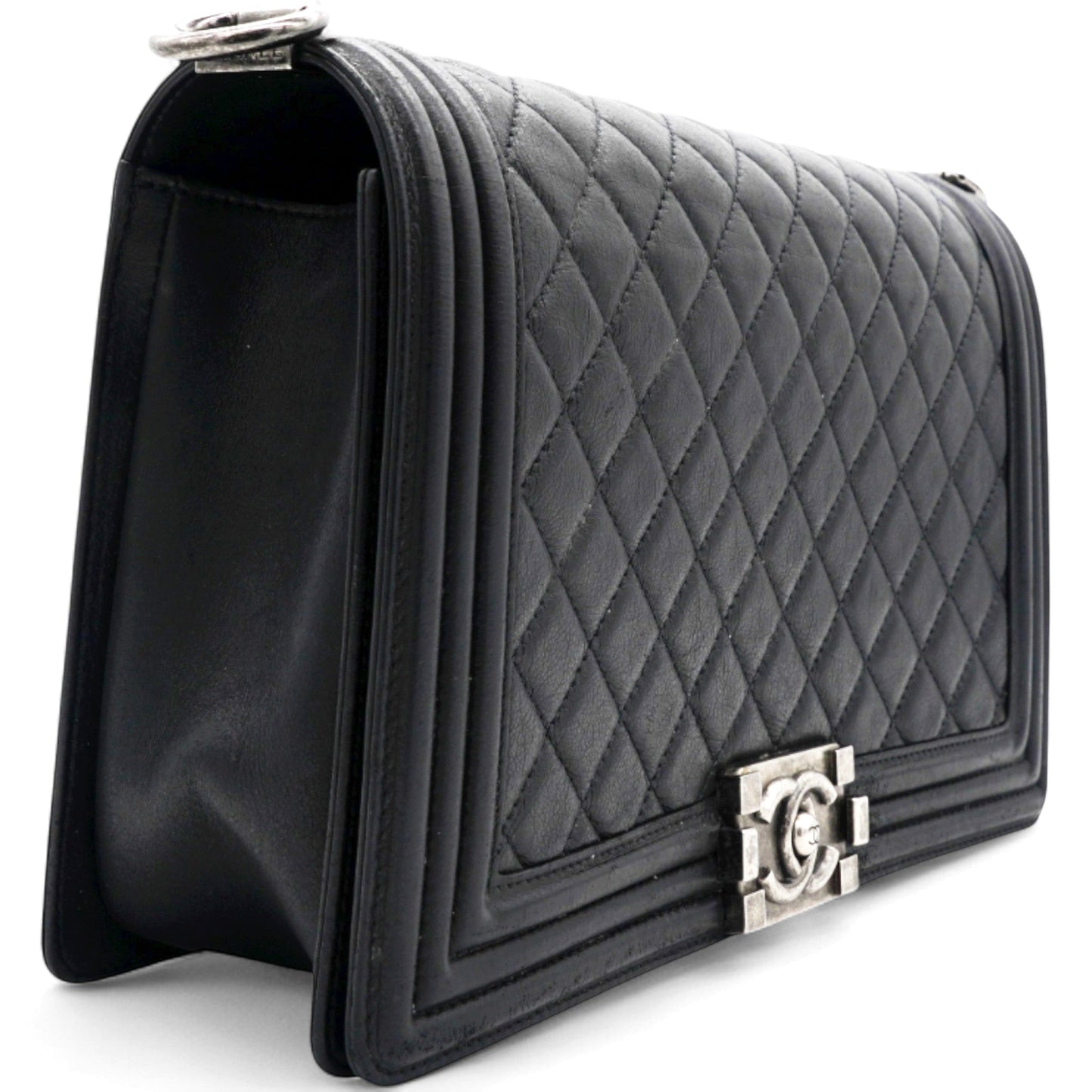 Stitched New Medium Boy Flap Black