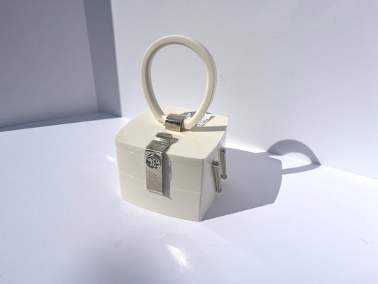 New CHANEL Minaudière Limited Edition 2017 Lucite Vanity Case With Mirror
