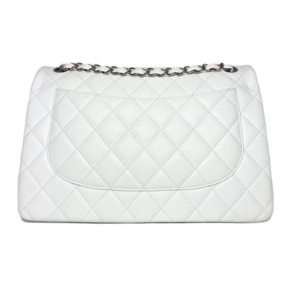 Chanel White Jumbo Double Flap Bag