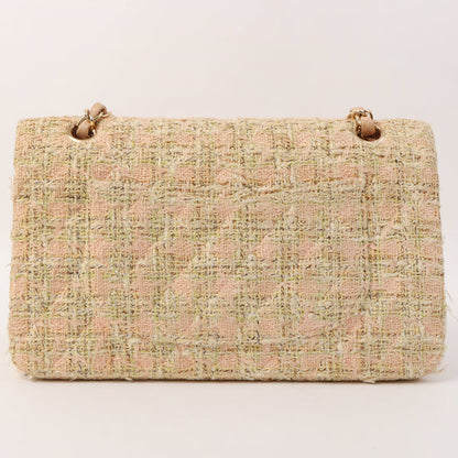 Chanel Around 2006 Made Tweed Classic Flap Chain Bag 25Cm Salmon Pink/Multi