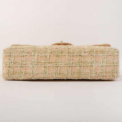 Chanel Around 2006 Made Tweed Classic Flap Chain Bag 25Cm Salmon Pink/Multi