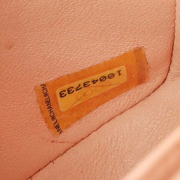 Chanel Around 2006 Made Tweed Classic Flap Chain Bag 25Cm Salmon Pink/Multi