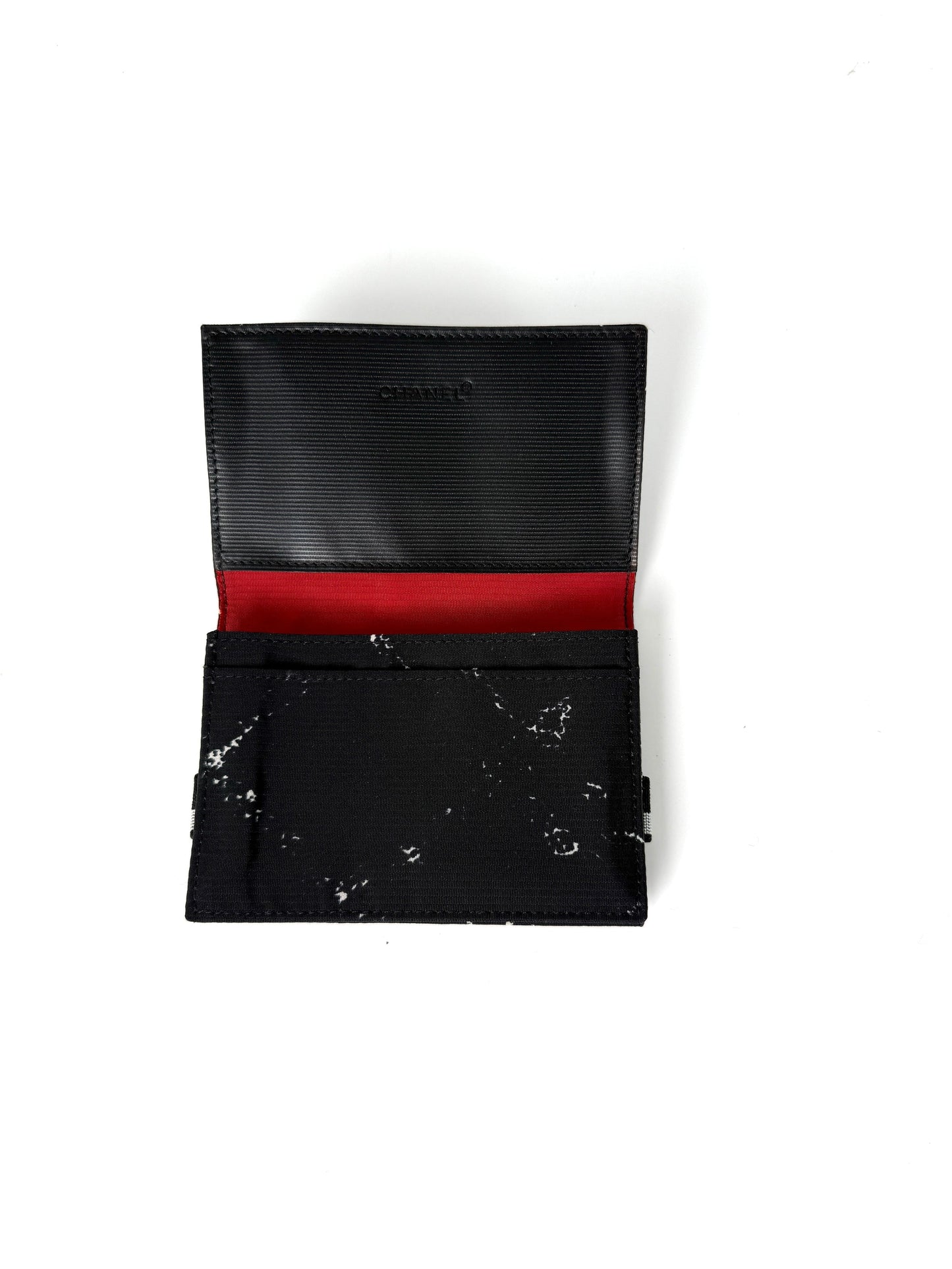 Vintage CHANEL Nylon Black White Small Card Case