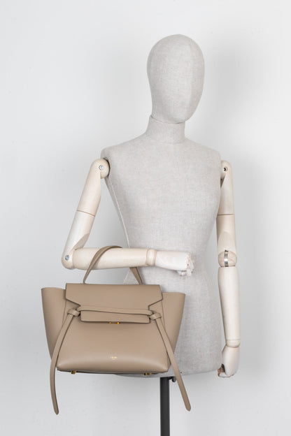 CELINE Mini Belt Bag Leather Beige
