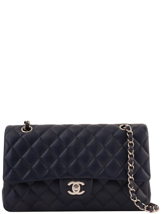 Chanel Around  Made Caviar Skin Classic New Chain Bag Cm Navy