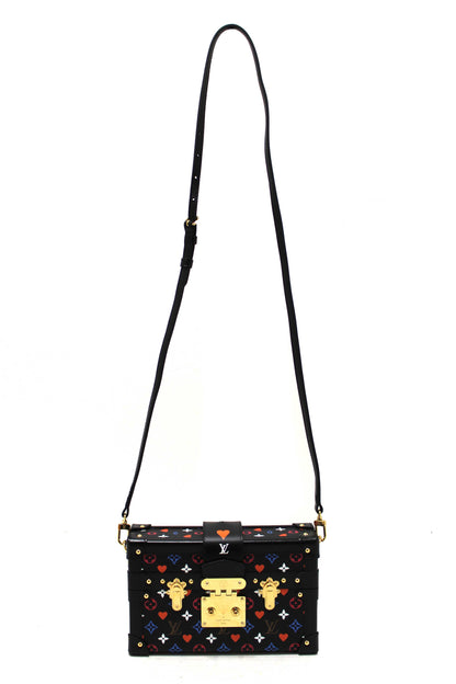 Louis Vuitton Black Monogram Multicolor Game On Petite Malle Clutch Bag