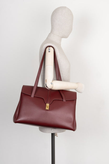 CELINE Soft 16 Bag Large Bordeaux