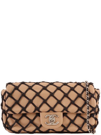 Chanel Around  Made Clochette Turn-Lock Chain Shoulder Bag Beige/Black