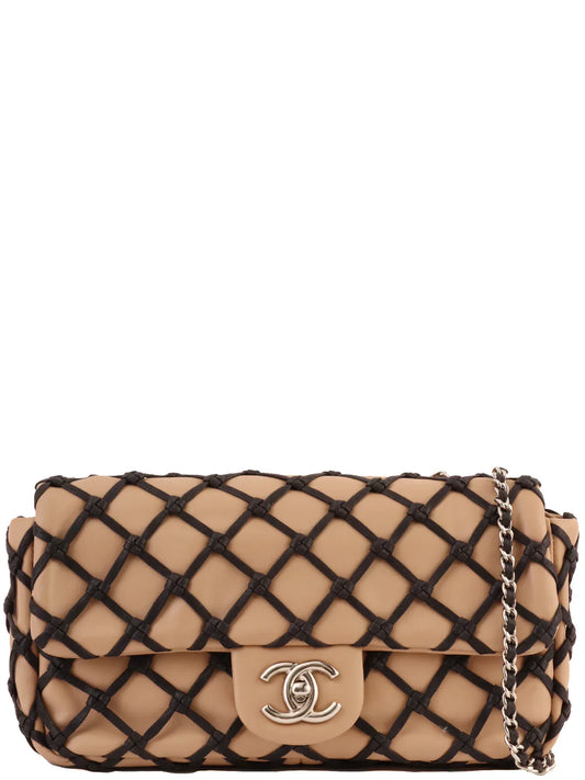 Chanel Around  Made Clochette Turn-Lock Chain Shoulder Bag Beige/Black