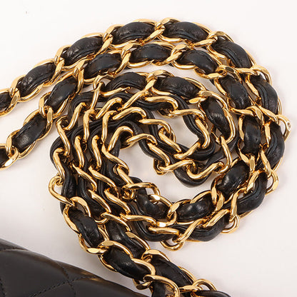 CHANEL Around 2000 Made Classic Flap Chain Bag Jumbo Black