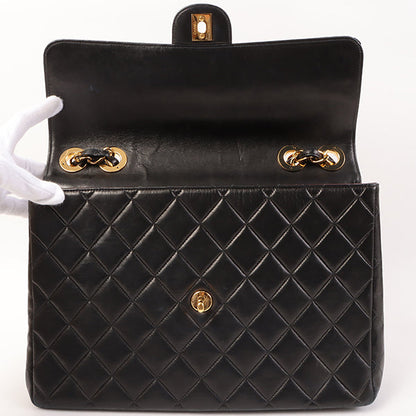 CHANEL Around 2000 Made Classic Flap Chain Bag Jumbo Black