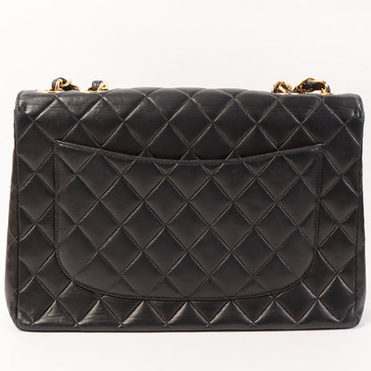 CHANEL Around 2000 Made Classic Flap Chain Bag Jumbo Black