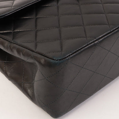 CHANEL Around 2000 Made Classic Flap Chain Bag Jumbo Black