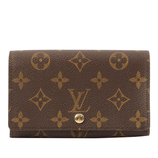 Louis Vuitton 2002 Made Canvas Monogram Porte Monnaie Billets Tresor Brown